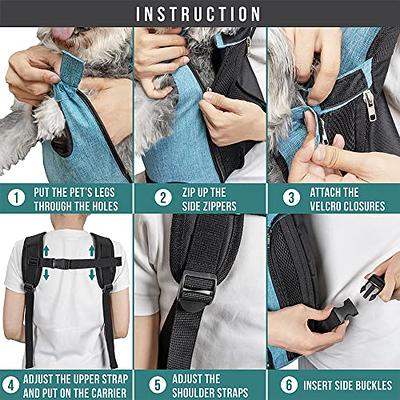 Expandable Sling Bag - Front Shoulder Pet Carrier for Small Dog