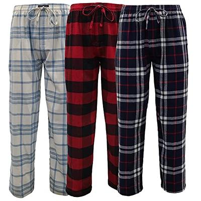 KingSize Men's Big & Tall Microfleece Pajama Pants - Big - 2XL, Red Buffalo  Plaid Pajama Bottoms