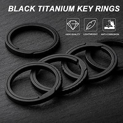 TISUR Titanium Keychain Rings, Split Side Pushing Key Rings Heavy Duty  Black Key Ring For Key Chain Carabiner Dog Tag Ring (5PCS Black Large  Titanium Key Rings) - Yahoo Shopping