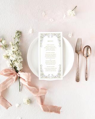 Isabelle  Floral Wedding Menu Cards, Wildflower Decor, Modern Classic  Table Elegant Menus Printed - Yahoo Shopping