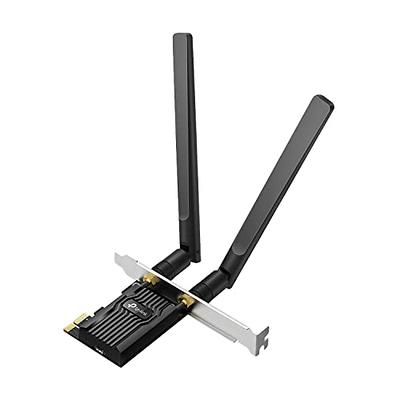  WiFi 6E AX210NGW Card AXE5400 PCI-E Network Card Tri-Band BT5.2  Wireless Gigabit 802.11ax ac 6GHz 5GHz 2.4GHz MU-MIMO for Desktop PC PCIe  WiFi Adapter Windows 10/11 with 1.2m SMA High Gain