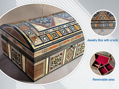 KAMIER Jewelry Box, 2 Layers PU Leather Jewelry Organizer Box