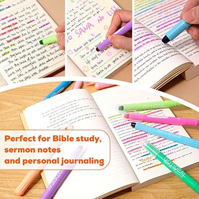 10 Pack Bible Highlighters and Pens No Bleed Gel Highlighter with