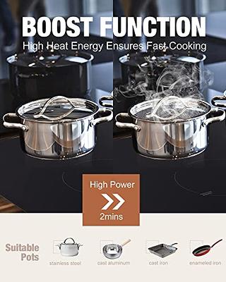 Weceleh Portable Double Dual Induction Cooktop 2 Burner, Two