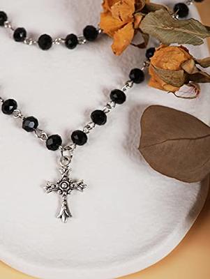 Y2K Punk Flower Cross Pendant Necklace for Women Men Gothic Clavicle Chain  Choker Necklaces Aesthetic Jewelry Bijoux Party Gift - AliExpress