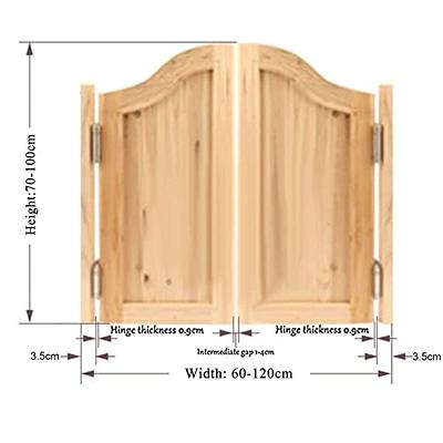 Cafe Swinging Doors/Saloon Doors, Interior Kitchen Bathroom Solid Wood Half  Waist Door, Emporium Shop Porch Partition Door with Metal Hinges (Color 