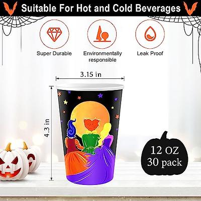 HIPOPEN Halloween Disposable Cups 12 oz, Black Paper Cups for Adult Kids  Halloween Party Cups for Both Hot and Cold Beverages, Hocus Pocus Cups  Witches Holiday Party Supplies 30 PCS - Yahoo Shopping