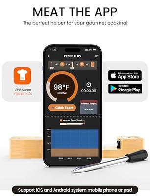 Smart Wireless Meat Thermometer 360FT APP Control Bluetooth Wireless  Digital Coo