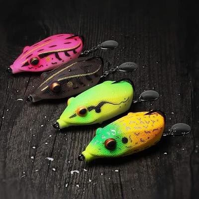 Soft Rubber Frog Fishing Lures Bass Tackle Baits Bass Fish Hooks