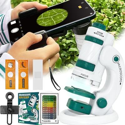  Minilabsters Miniscope Kids, Pocket Microscope for Kids, Mini  Labsters Portable Microscope (White) : Toys & Games
