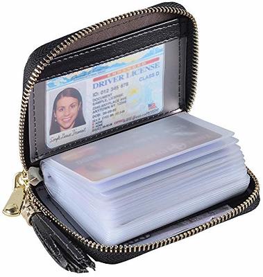 Leather Wallet ID Card Driving License ID Card Holder Case With