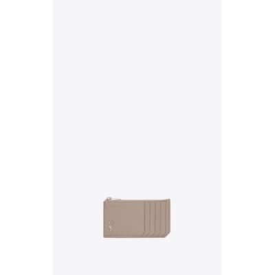 Saint Laurent Cassandre Matelasse Zipped Fragments Card Case De