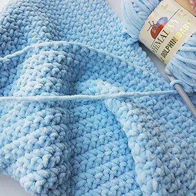 Dolphin baby super bulky chenille amigurumi yarn by Himalaya