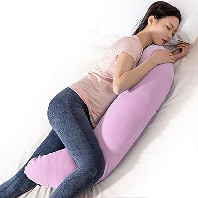 BYRIVER 43 Pink Purple Cute Body Pillow for Side Sleeping Women