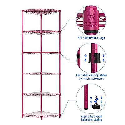 YYkokocat 6-Tier Wire Shelving Unit 2100Lb Capacity Adjustable Storage  Shelves Heavy Duty Storage Rack with Wheels NSF Metal Shelf for Closet  Kitchen