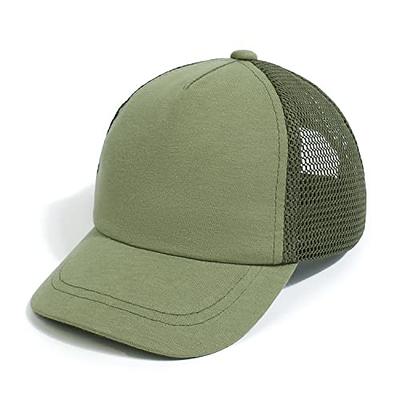 Toddler Baseball Hat Baby Cap Sun Hat Mesh Solid Color Hats Kids Boys Girls  Age 1-2 Army Green - Yahoo Shopping