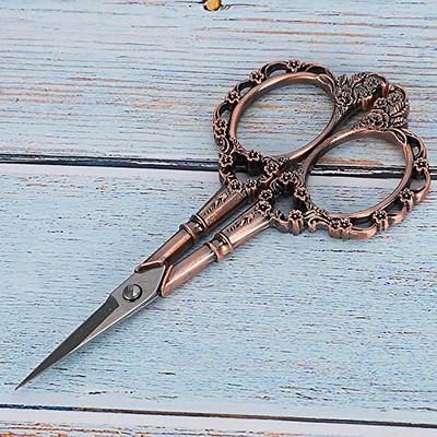 Sewing Scissors Cutting Paper Small Delicate Pointed Crafts Plum Vintage  Shears Clay Shears Decoupage Flower Stainless Steel Scissors (Red Copper  Plating) - Yahoo Shopping