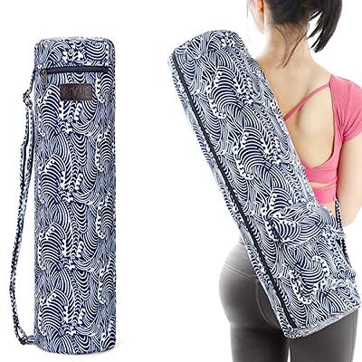 ELENTURE Large Yoga Mat Bag for Women, Travel Yoga Gym Bag for Pilates  Office Beach Workout, Yoga Mat Tote Carrier with Mat Strap for 1/4 1/2  Thick Exercise Yoga Mat, Mat Bags 