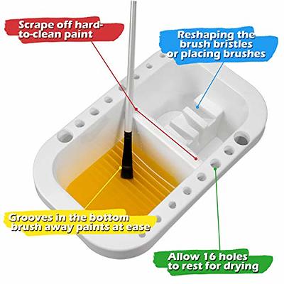 XPINYT Paint Brush Cleaner, Paint Brush Rinser Paintbrush Cleaner Paint Brush  Cleaner Tool Rinse Cup With Drain and Paint Brush Holder for Acrylic,  Watercolor and Water-Based (White Green) - Yahoo Shopping