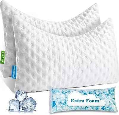 Nestl Large Bed Rest Shredded Memory Foam Reading Pillow with Arms&Pillow Foam Single Specialty Pillow in Aqua | Medium