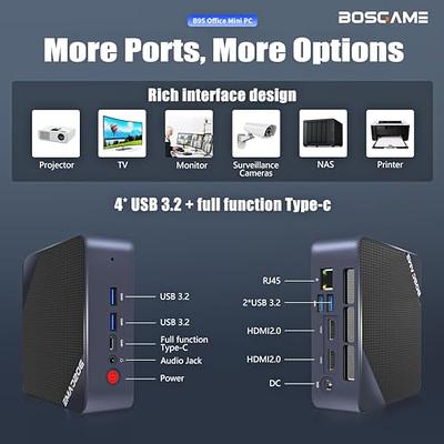  [Gaming/Business] Mini PC Intel Core i9-11900H(up to 4.9GHz),  16GB DDR4 512GB NVMe SSD Desktop Computers, 8C/16T Mini Desktop Computer,  Support WiFi6/BT5.2/4K@60Hz/HDMI/Type C/Dual Channel : Electronics