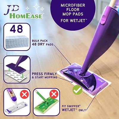 JD HOMEASE Microfiber Floor Cleaner Spray Mop Pads, 48 Count, for