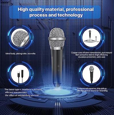 USB C Mini Karaoke Microphone for Android Phone, Laptop, Tablets Small ASMR  Microphone for Voice Video Recording Singing, Vlogging, Podcasting