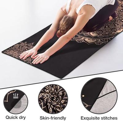 Yoga Design Lab Premium Yoga Hand Towel Mandala Black