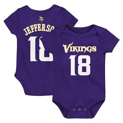 Women's Majestic Threads Justin Jefferson White Minnesota Vikings