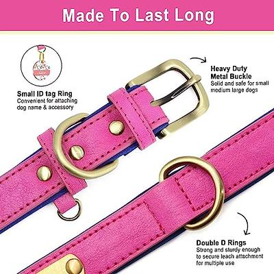  Beirui Heavy Duty 2 Inch Wide Leather Dog Collar for