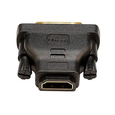 DTech DVI Female to HDMI Male Adapter Bi-Directional DVI-I 24+5 Port  Converter