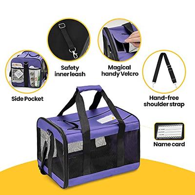 Conlun Cat Carrier Airline Approved, Soft-Sided Dog Carrier with Inner  Safety Leash, Pet Transport Carrier for Small-Medium Cats Puppies up to 15  Lbs, Collapsible Travel Kitten Carrier Bag -Blue M - Yahoo