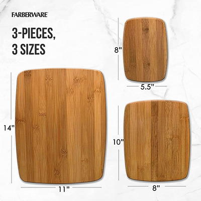 Royal Craft Wood Bamboo Cutting Board Set with Juice Groove (3 Pieces) -  Wood Cutting Boards for Kitchen, Wood Cutting Board Set, Kitchen