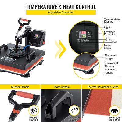 BENTISM Heat Press 11 in 1, 12x 15 Dual-Tube Digital Heat Press