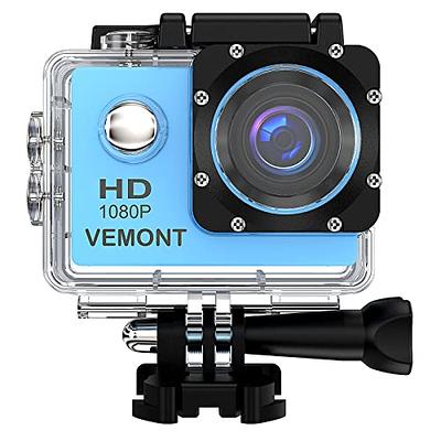 Snapshot Action Camera 4K Underwater - 12mp HD Waterproof Video Cameras | 170 Degree Wide Angle Lens, 98ft, 90 Minute Battery | Sports Body Cam and