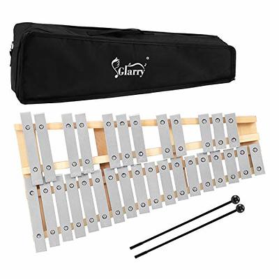 Sonart 32 Note Glockenspiel xylophone Percussion Bell Kit w/ Adjustable  Stand