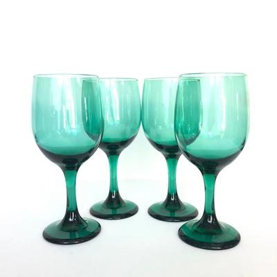 Recycled Wine Bottle Tumblers Green Set of 4 #5204