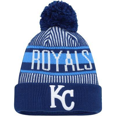 Men's Fanatics Branded Royal/Natural Kansas City Royals Hometown Slogan Cuffed Knit Hat with Pom