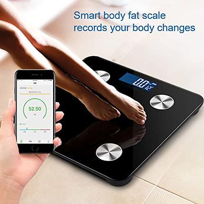Bluetooth Scale for Body Weight, Living Enrichment Smart Body Fat Weight BMI Bathroom Wireless Scale, High Accuracy Sensor, Body Composition Monitor