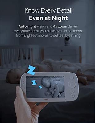 Blemil Baby Monitor, 5 Large Split-Screen Video Baby Monitor with 2  Cameras