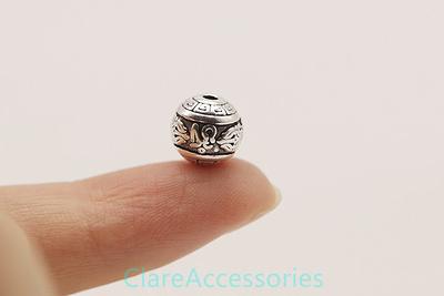 sterling Silver Crimp Cover Beads, S925 Beads For Jewelry Making