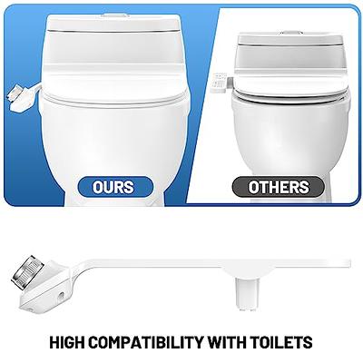 SAMODRA Ultra-Slim Bidet Attachment for Toilet - Dual Nozzle (Frontal &  Rear Wash) Hygienic Bidets for Existing Toilets - Adjustable Water Pressure  Fresh Water Toilet Bidet - Easy to Install 