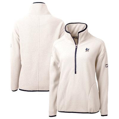 Men's Cutter & Buck Gray/Black Detroit Lions Helmet Cascade Eco Sherpa  Fleece Quarter-Zip Pullover Jacket