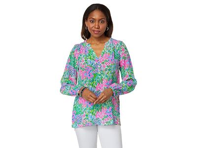 Time and Tru Women's Lace Inset Top with Long Sleeves, Sizes XS-XXXL