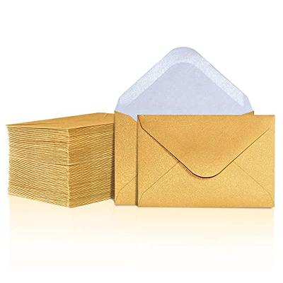 Gift Card Envelopes - 100-Count Mini Envelopes, Paper Business Card Envelopes, Bulk Tiny Envelope Pockets for Small Note Cards, 10 Colors, 4 x 2.7