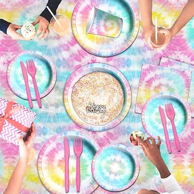 Paint Party Supplies, 142 Pcs Art Paint Party Tableware Set Include Paint Party Plates and Napkins,Art Tablecloths,Paint Banner,Cups,Art Birthday