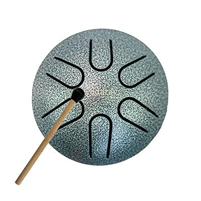 Steel Tongue Drum 6 Inch 8 Notes Hand Drums with Bag Sticks Music Book,  Sound Healing Instruments for Musical Education Entertainment Meditation  Yoga