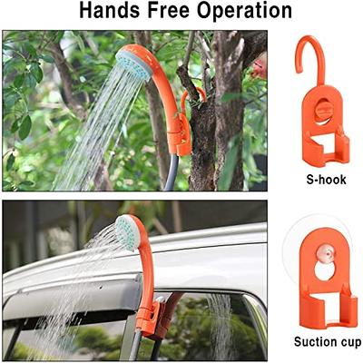 Portable Shower, Portable Camp Shower Pump with Rechargeable Battery, Portable  Shower for Camping, Portable Outdoor Shower Head for Camping, Hiking,  Traveling(+ Handheld Sprayer)