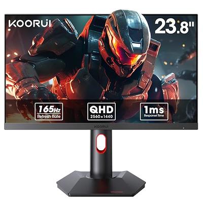 KOORUI 27 170Hz 1440P Gaming Monitor, 2560 X 1440 IPS Display, 1ms (MPRT)  Response Time, 90% DCI-P3, VESA Display HDR400, FreeSync & G-Sync, 1x  DisplayPort 1.4, 2x HDMI 2.0, Height Tilt Adjustable 27