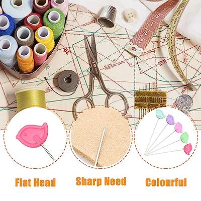 500 Pcs Multicolor Straight Pins Quilting Pearl Head Pins for